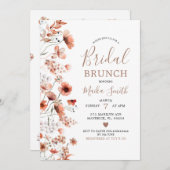 Invitation de Brunch pour la nuptiale de Boho d'au (Devant / Derrière)