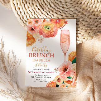 Invitation de brunch pour les 30 ans Citron Champa