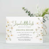 Invitation de Brunch pour une Baby Shower de Fleur (Debout devant)