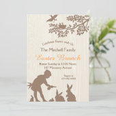 Invitation de brunch rustique de Pâques (Debout devant)
