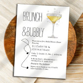 Invitation de brunch simple et pétillant avec text