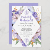 Invitation de brunch violet rustique avec les jeun (Devant / Derrière)
