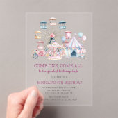 Invitation de budget anniversaire mignon Carnaval (In situ (ordinateur de poche))