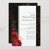 Invitation de budget floral pour les 25 ans de mar (Devant / Derrière)