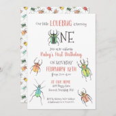 Invitation de Bugs Amour Premier Anniversaire (Devant / Derrière)