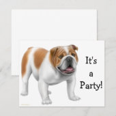 Invitation de Bulldog anglais (Devant / Derrière)