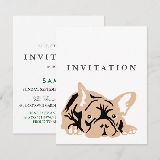 Invitation de Bulldog en France (Devant / Derrière)