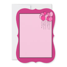 Invitation de bulle rose