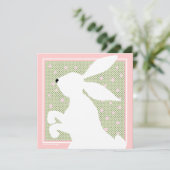 Invitation de Bunny Brunch de Pâques blanc (Debout devant)