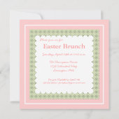 Invitation de Bunny Brunch de Pâques blanc (Dos)