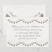 Invitation de bunting de perles pour les 30 ans de (Devant / Derrière)