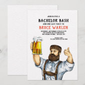 Invitation de buveur de bière costaud (Devant / Derrière)