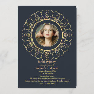 Invitation de câble ronde de photo de coeurs