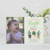 Invitation de cactus fêtes d'anniversaire (Debout devant)