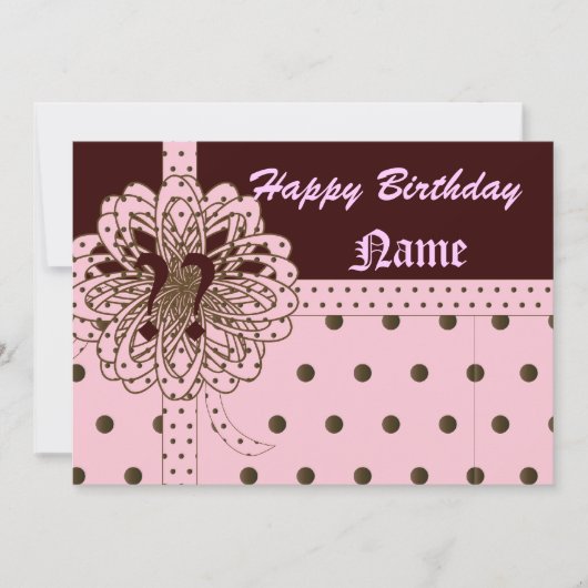 Invitation de cadeau d'anniversaire sans année!-Cl (Devant)