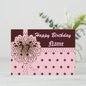 Invitation de cadeau d'anniversaire sans année!-Cl (Debout devant)