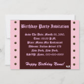 Invitation de cadeau d'anniversaire sans année!-Cl (Dos)