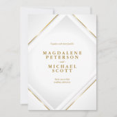 Invitation de cadre Clean Minimalist Gold Lines (Devant)