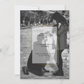 Invitation de cadre Clean Minimalist Gold Lines (Dos)