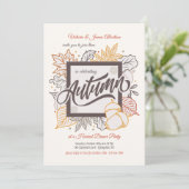 Invitation de cadre d'automne (Debout devant)