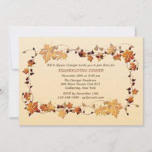 Invitation de cadre d'automne