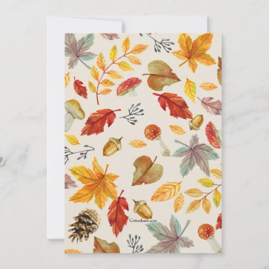 Invitation de cadre d'automne (Dos)