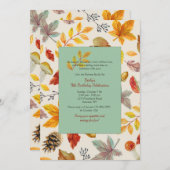 Invitation de cadre d'automne (Devant / Derrière)