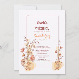 Invitation de cadre de douche de couple