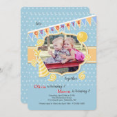 Invitation de cadre de photo de célébration (Devant / Derrière)