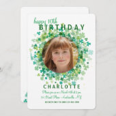 Invitation de cadre de shamrock (Devant / Derrière)