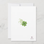 Invitation de cadre de shamrock (Dos)