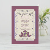 Invitation de cadre de Tea Party (Debout devant)