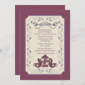 Invitation de cadre de Tea Party (Devant / Derrière)