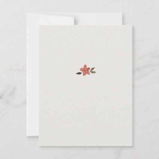 Invitation de cadre floral (Dos)