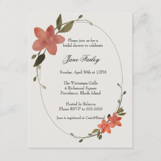 Invitation de cadre floral