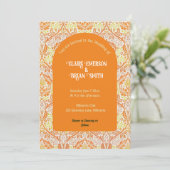 Invitation de cadre floral boho d'automne (Debout devant)