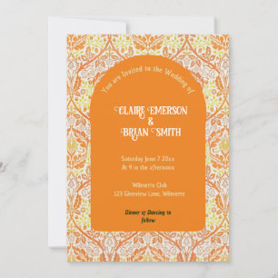 Invitation de cadre floral boho d'automne