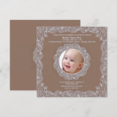 Invitation de cadre photo dentelle (Devant / Derrière)