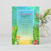 Invitation de cadre tropical (Debout devant)