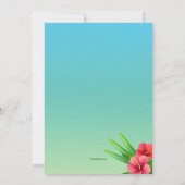 Invitation de cadre tropical (Dos)