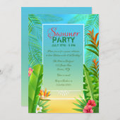 Invitation de cadre tropical (Devant / Derrière)