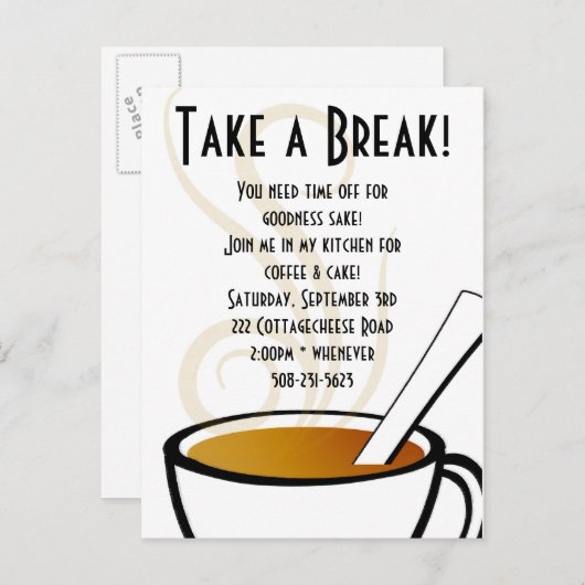 Invitation de café (Devant / Derrière)