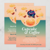Invitation de café Cupcakes Rétro (Devant / Derrière)