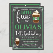 Invitation de café | Invitation à l'anniversaire d (Devant / Derrière)