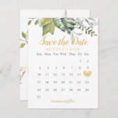 Invitation de calendrier de dates Tropical Save (Devant / Derrière)