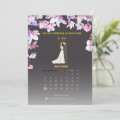 Invitation de calendrier de mariage élégant (Debout devant)