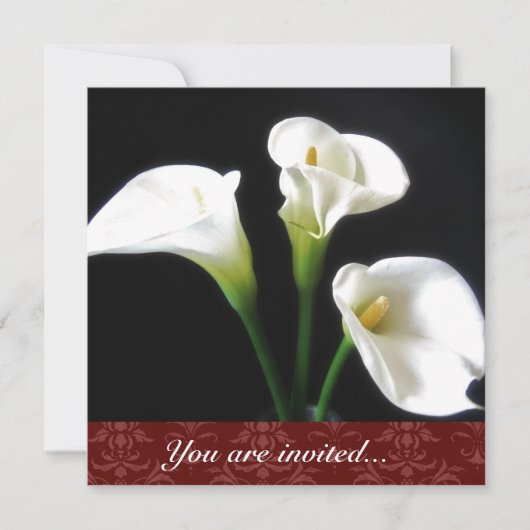 Invitation de Calla Lily (Devant)