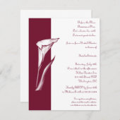 Invitation de Calla Lily (Devant / Derrière)