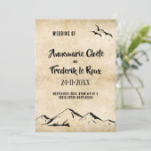 Invitation de calligraphie Vintage rustique (Debout devant)