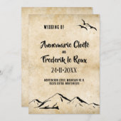 Invitation de calligraphie Vintage rustique (Devant / Derrière)